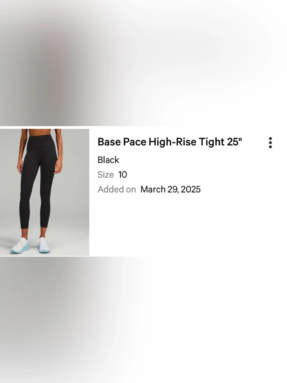 lululemon athletica Black Base Pace High-Rise 25